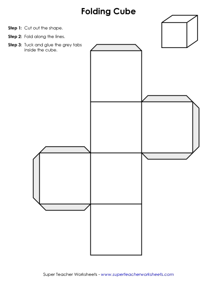 Cut and Fold Nets - Foldable Cube