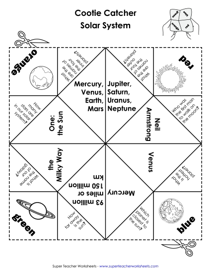 Projects and Activities - Foldable Game: Solar System Projects and Activities - Foldable Game: Solar System