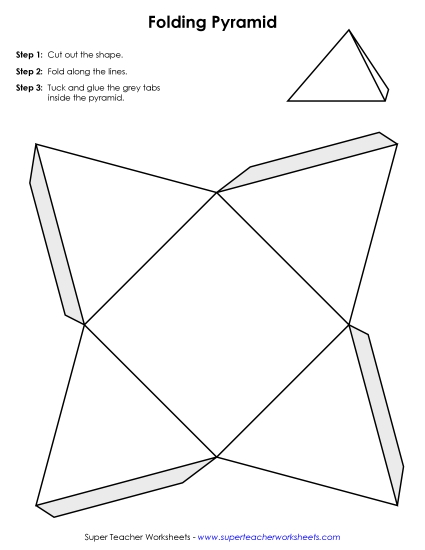 Cut and Fold Nets - Foldable Pyramid