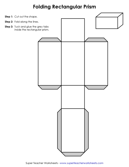Cut and Fold Nets - Foldable Rectangular Prism Cut and Fold Nets - Foldable Rectangular Prism