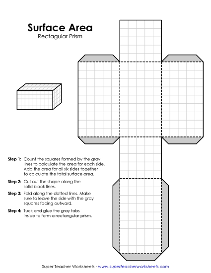 Level: Basic (Rectangular Prisms & Cubes Only) - Foldable Rectangular Prism (Surface Area) Level: Basic (Rectangular Prisms & Cubes Only) - Foldable Rectangular Prism (Surface Area)