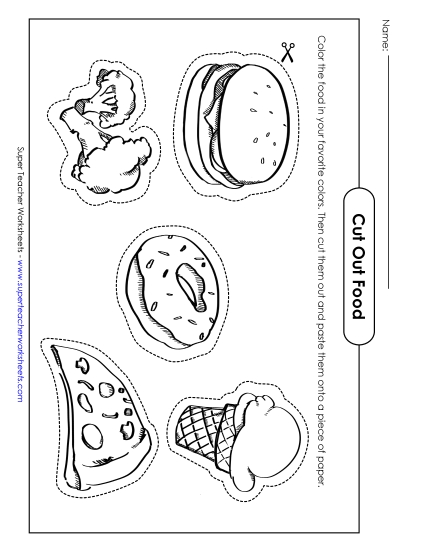 Cut Out Pictures (Small; Harder) - Food Pictures
