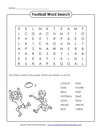 Basic (Grades K-3) - Football (Easy) Basic (Grades K-3) - Football (Easy)