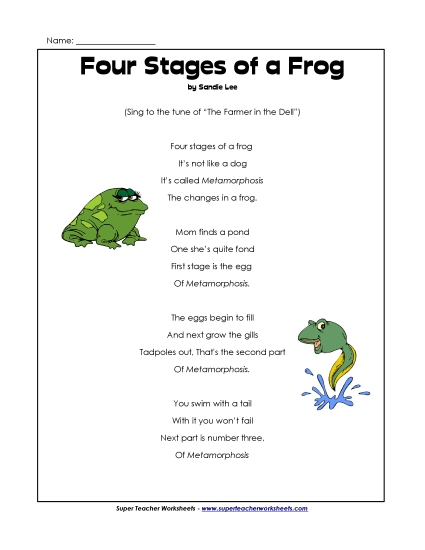 Songs - Four Stages of a Frog Song Songs - Four Stages of a Frog Song