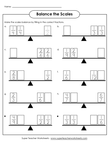 Equivalent Fractions - Fraction Balance Scales Equivalent Fractions - Fraction Balance Scales
