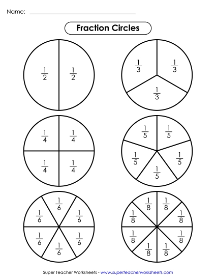 Manipulative Fraction Tools - Fraction Circles (with Fraction Labels) Manipulative Fraction Tools - Fraction Circles (with Fraction Labels)