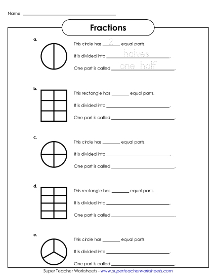 Basic Fraction Worksheets - Fraction Introduction 2 Basic Fraction Worksheets - Fraction Introduction 2