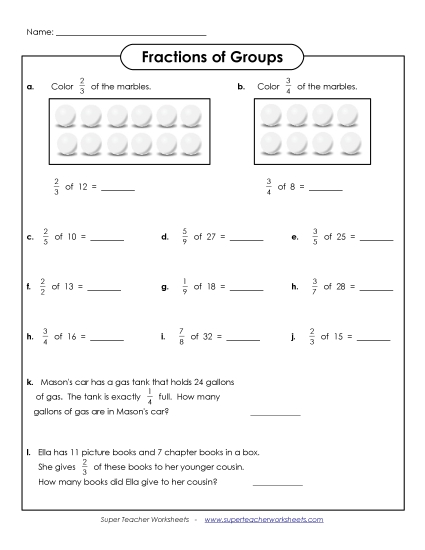 Fractions of Sets All Fractions (Advanced Level) - Fraction of Groups (Advanced) Fractions of Sets All Fractions (Advanced Level) - Fraction of Groups (Advanced)