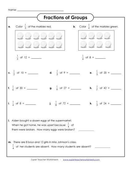 Fractions of Sets Unit Fractions Only (Basic Level) - Fraction of Groups (Basic) Fractions of Sets Unit Fractions Only (Basic Level) - Fraction of Groups (Basic)