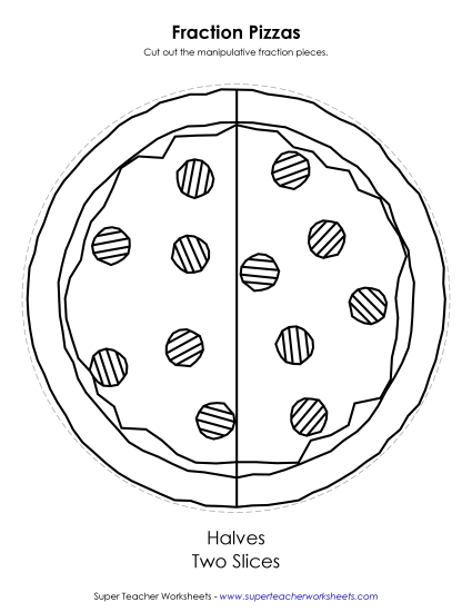 Manipulative Fraction Tools - Fraction Pizzas (Black and White) Manipulative Fraction Tools - Fraction Pizzas (Black and White)