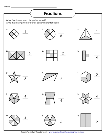 Fractions of Shapes Worksheets - Fraction Shapes 2 Fractions of Shapes Worksheets - Fraction Shapes 2