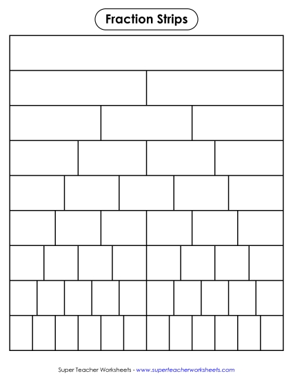 Fraction Strips - Fraction Strips (Blank) Fraction Strips - Fraction Strips (Blank)