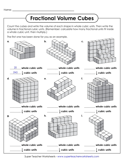 Fractional Volume Cubes - Fractional Volume Cubes (Whole and Fractional Cubic Units) Fractional Volume Cubes - Fractional Volume Cubes (Whole and Fractional Cubic Units)