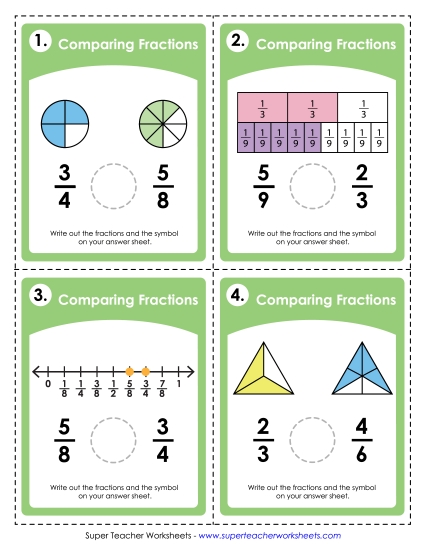 Fractions: Comparing (With Illustrations) Fractions: Comparing (With Illustrations)