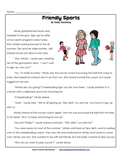 Fiction Stories - Friendly Sports