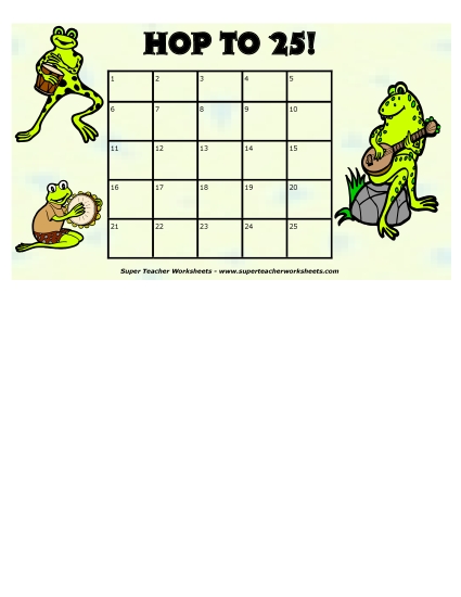 Small Charts - Frog Music Sticker Chart Small Charts - Frog Music Sticker Chart