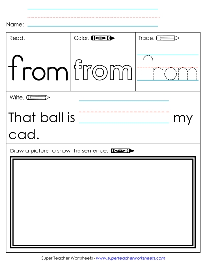 Individual Sight Words - From (Sight Word) Individual Sight Words - From (Sight Word)