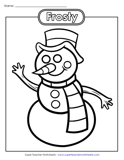 Art - Frosty Coloring Page