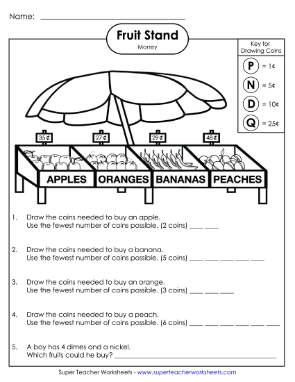 Coins Only (No Bills) - Fruit Stand