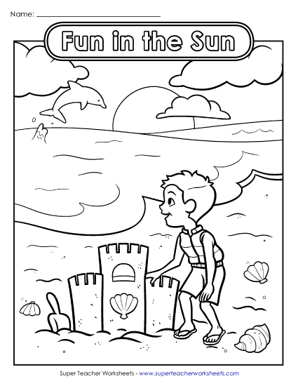 Advanced Pictures (For Older Students) - Fun in the Sun