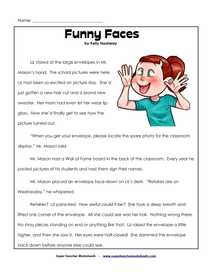 Fiction Stories - Funny Faces (Fiction)