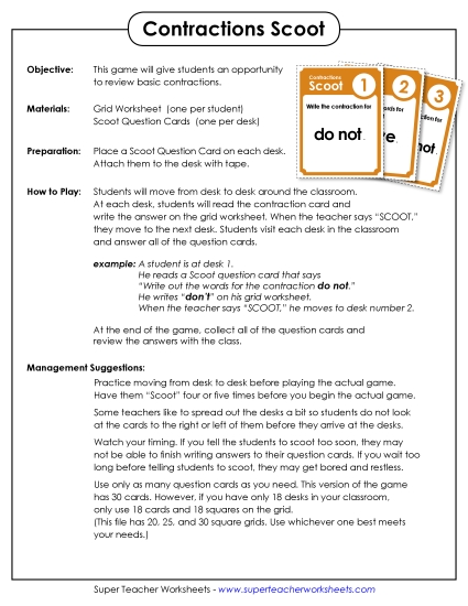 Games - Game: Contraction Scoot!