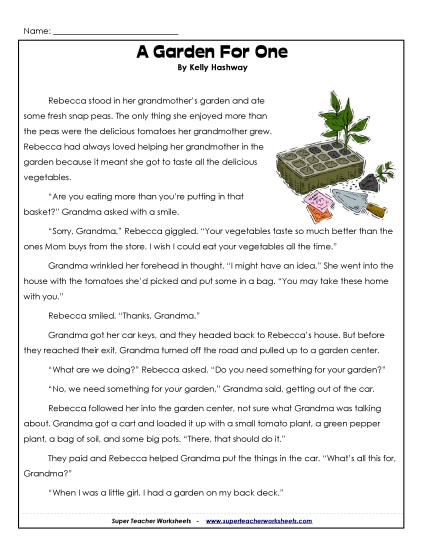 Fiction Stories - Garden for One Fiction Stories - Garden for One