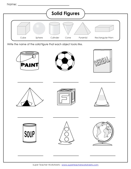 Identifying Shapes - Geometric Solids Identifying Shapes - Geometric Solids