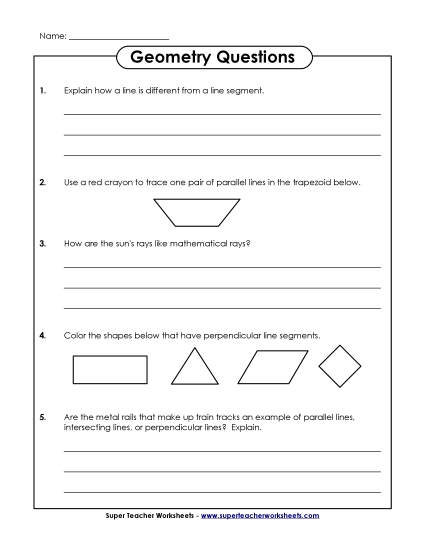 Geometry Thinking Questions
