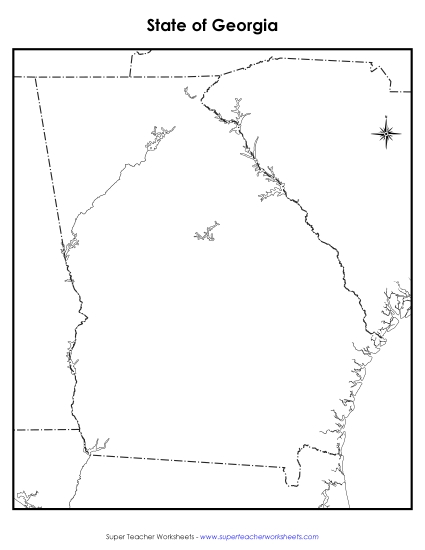 Maps - Georgia: Blank Map