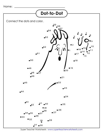 Dot-To-Dot - Ghost Dot-to-Dot: Count to 57 Dot-To-Dot - Ghost Dot-to-Dot: Count to 57