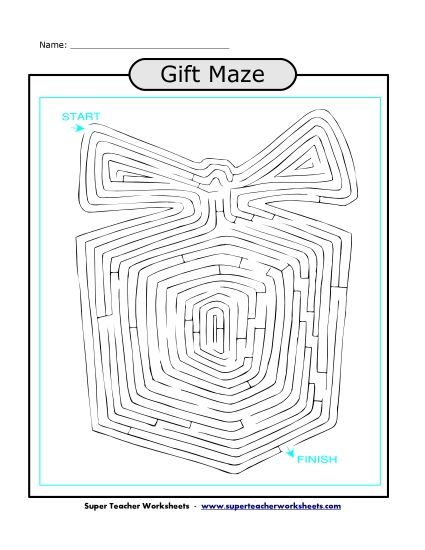 Sample Worksheet Images - Gift Maze Sample Worksheet Images - Gift Maze