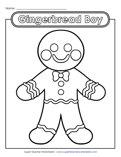 Basic Pictures (For Younger Kids) - Gingerbread Boy