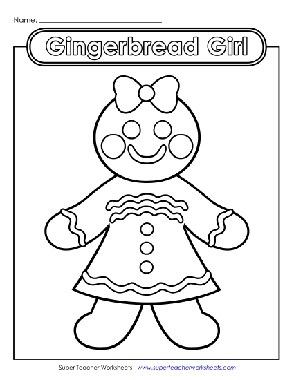 Basic Pictures (For Younger Kids) - Gingerbread Girl