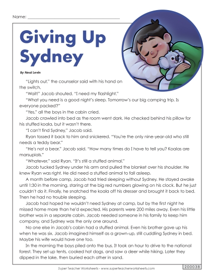 Fiction Stories - Giving Up Sydney