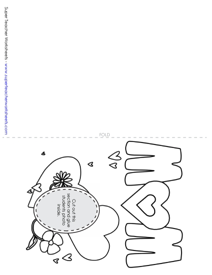 Cards for Moms - Glue-Your-Picture Card: Hearts Cards for Moms - Glue-Your-Picture Card: Hearts