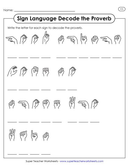 Decode the Proverbs - Good Things Come to Those Who Wait (Printable PDF Worksheet)