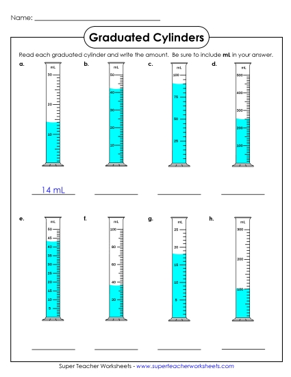 Intermediate - No Decimals - Graduated Cylinders (Mixed - No Decimals) Intermediate - No Decimals - Graduated Cylinders (Mixed - No Decimals)