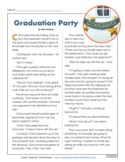 Fiction Stories - Graduation Party Fiction Stories - Graduation Party