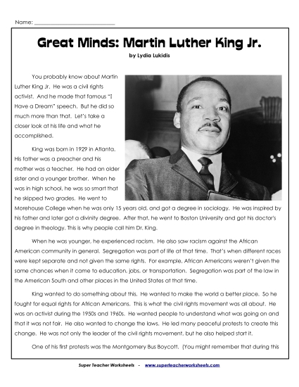 Biography - Great Minds: Martin Luther King Jr. Biography - Great Minds: Martin Luther King Jr.