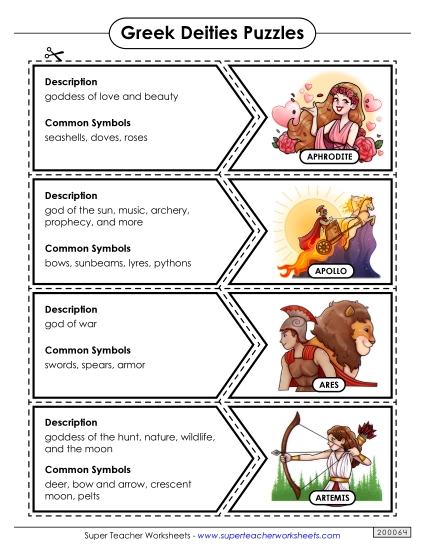 Puzzles - Greek Deities Matching Puzzle