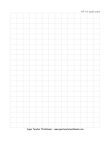 Printable Graph Paper - Half Inch Graph Paper