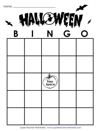 Classroom Games - Halloween Bingo