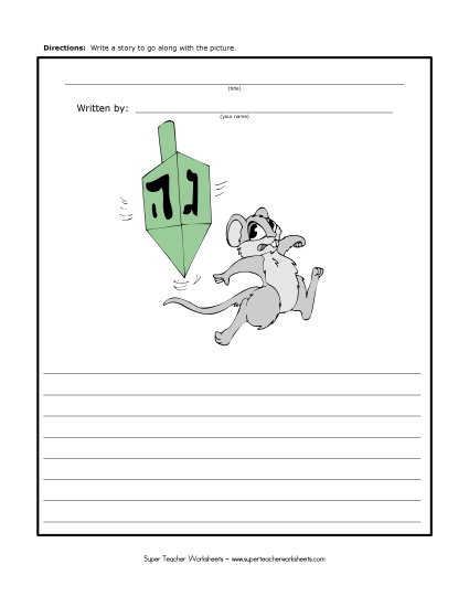 Reading & Writing - Hanukkah - Dreidel Mouse Reading & Writing - Hanukkah - Dreidel Mouse
