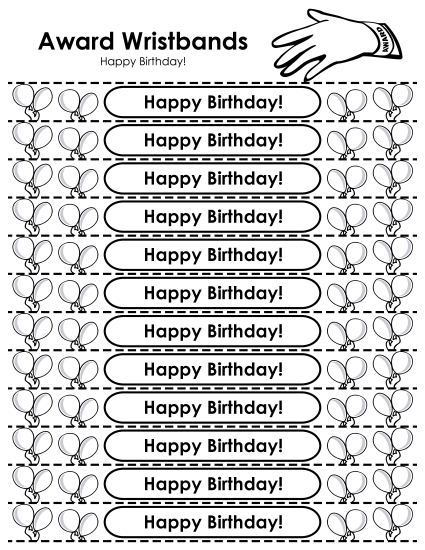Wristbands - Happy Birthday Wristband