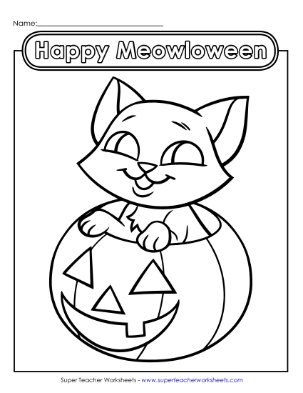 Basic Pictures (For Younger Kids) - Happy Meowloween Basic Pictures (For Younger Kids) - Happy Meowloween