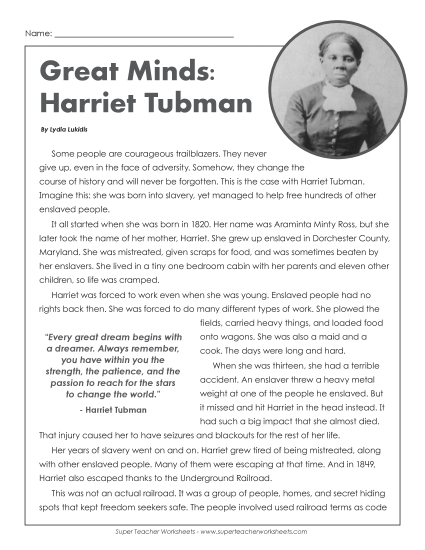 Harriet Tubman Harriet Tubman