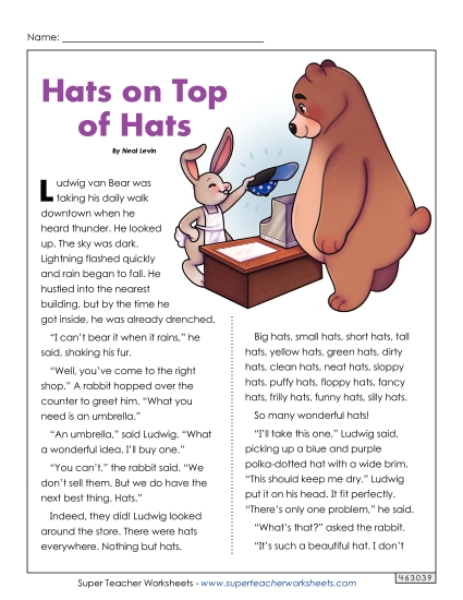 Fiction Stories - Hats on Top of Hats Fiction Stories - Hats on Top of Hats