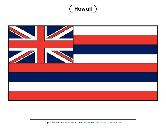Flags & Seals - Hawaii State Flag (Full-Color Version)