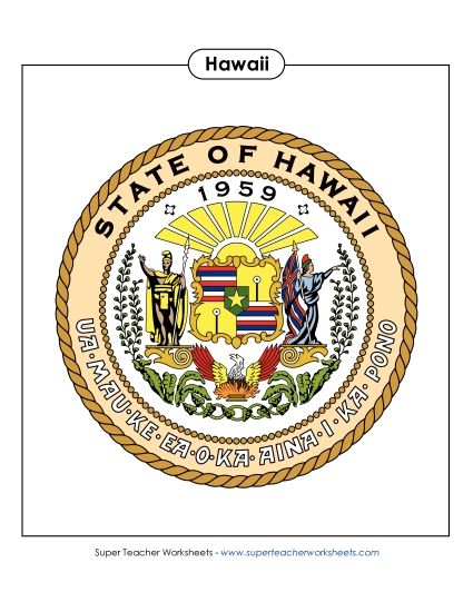 Flags & Seals - Hawaii State Seal (Full-Color Version)